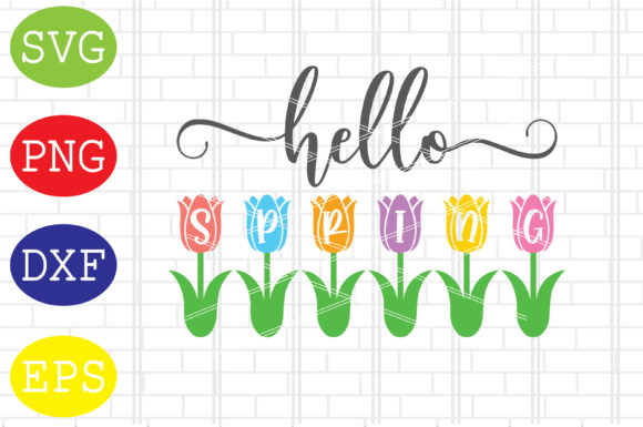 Hello Spring Svg, Spring Flower Svg
