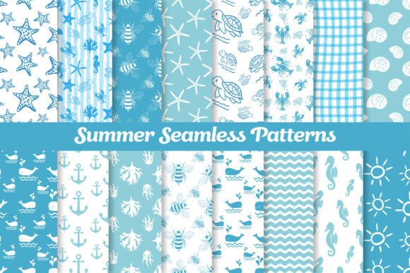 Summer Seamless Pattern Bundle