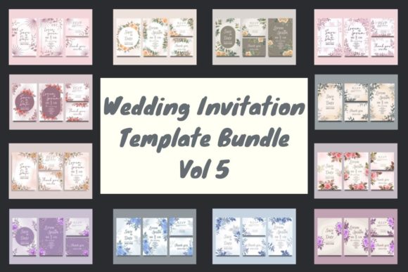 Wedding Invitation Template Bundle Vol 5