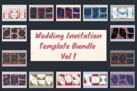 Wedding Invitation Template Bundle Vol 1