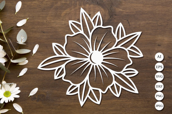 Flower Silhouette Cut File