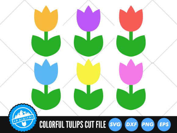 Tulip Pack SVG Files | Spring Flower SVG