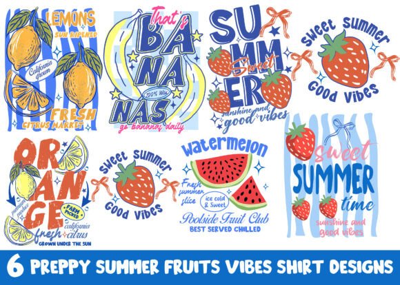 Trendy Summer Fruits Shirt Design Bundle