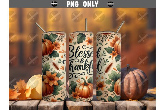 Blessed &amp; Thankful Tumbler Wrap Design