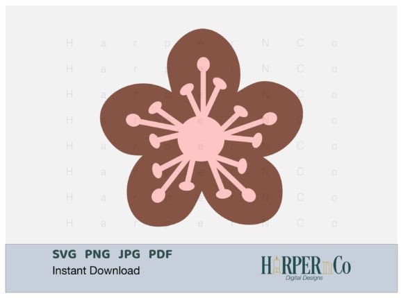Spring Flower SVG, PNG, Cut File, EPS