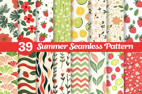 Summer Seamless Pattern Bundle