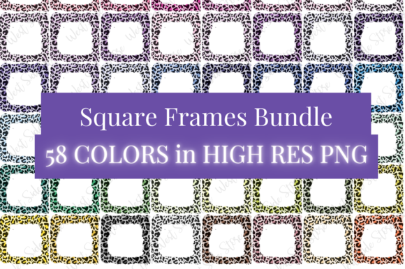 Leopard Print Frame Border Square Bundle